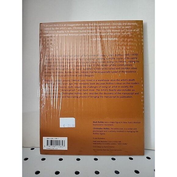 MINT The Artist's Reality: Philosophies of Art by Mark Rothko - New in Package - Picture 2 of 6